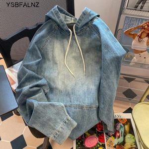 Women's Jackets Vintage For Women Fashion Denim Sweatshirts Hooded Casual Streetwear Coat Korean Tops 2024 Ropa Mujer
