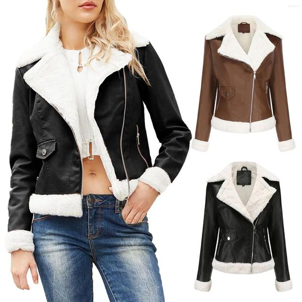 Chaquetas de mujer Abrigo de invierno Cuello de solapa Manga larga Acolchado Ropa de moda para mujer Vestidos de trabajo para oficina con