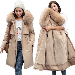 Vestes pour femmes hiver fourrure doublure chaude femme Veste 2022 mode manteau femmes ceinture Parka à capuche Y2k Chaquetas Veste Ropa Mujer