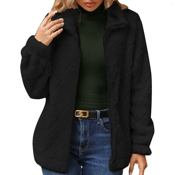 Chaquetas De Mujer Chaqueta De Invierno Otoño Cárdigan De Manga Larga Cremallera Abrigo De Felpa De Diamantes Reseñas Coreanas Mucha Ropa Ropa De Mujer