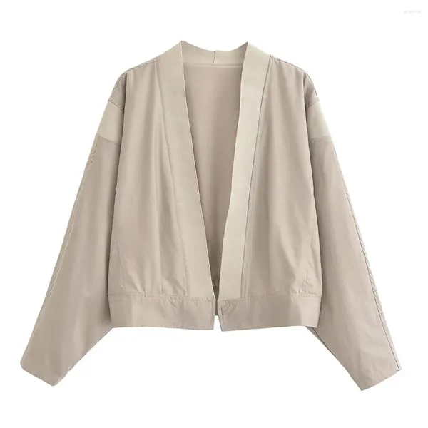 Vestes Femmes Femmes 2023 Mode Kimono Bomber Veste Manteau Vintage À Manches Longues Cardigan Lâche Tout-Match Casual Femelle Survêtement Chic Tops