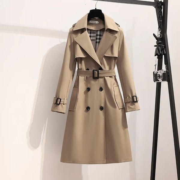 Vestes Femmes Femmes Manteaux et Automne Mi-Longueur Trench-Coat Mode Coréenne Vêtements D'hiver Ceinture pour 230920