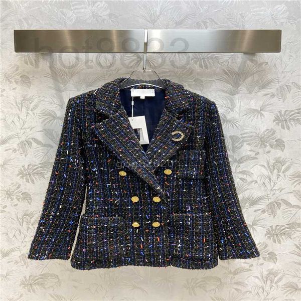 Vestes pour femmes femmes filles vintage tweed designer blazer caban veste sur mesure manteau milan piste marque luxe robe lettre broche tops costume N7YA