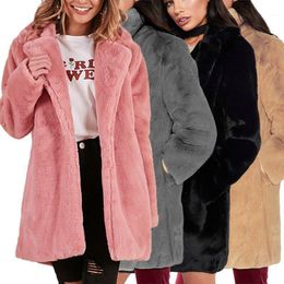 Damesjassen Vrouwen Bovenkleding Winterjas Casual Dame Womens Warm Long Faux Fur Jacket Parka
