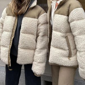 Vestes pour femmes Vestes pour femmes Veste polaire d'hiver Femmes Faux Shearling Manteaux d'extérieur Femme Manteau de fourrure en daim Hommes Chaud Épaissi Agneau Puffer z7qd