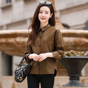 Vestes pour femmes vêtements en cuir pour femmes 2022 printemps et automne court peau de mouton coréen lâche loisirs mode portefeuille