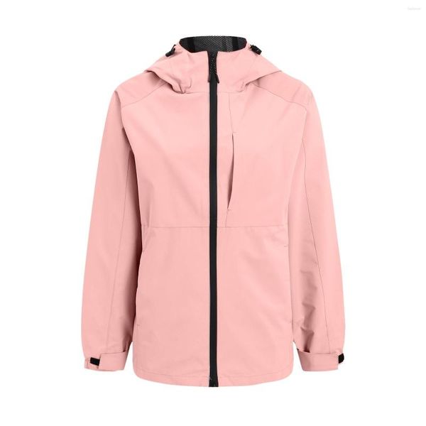 Chaquetas de mujer Mujeres Chaqueta de esquí Abrigo cálido Montaña Cortavientos con capucha Impermeable Coreano Otoño Ropa Outwear A prueba de viento Chamarras Para