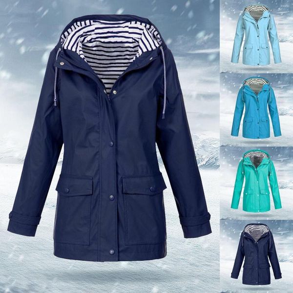 Vestes pour femmes Veste de pluie solide pour femme