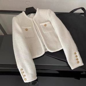 Vestes pour femmes femmes manteaux tweed automne spring style mince pour la dame veste créatrice manteau