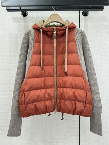 Vestes pour femmes laine épissé le tempérament à la veste à capuche repeuple double fermeture à glissière Minimaliste luxe1.2