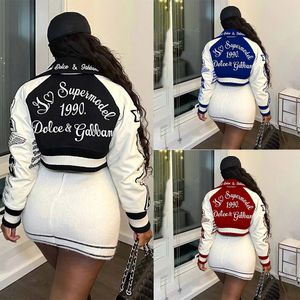 Damesjacks Y2K Bomber Women Hip Hop Harajuku Varsity Letterman Patchwork Leather 2023 Streetwear College Coats Top 230310