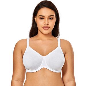 Soutien-gorge minimiseur à armatures Jacquard pour femme Soutien-gorge de tous les jours grande taille 210623