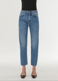 Dames jean asymmetrisch gesneden vintage rechte negen punt jeans vrouw broek 230306