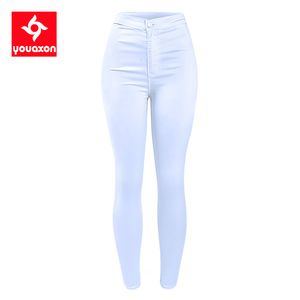Jeans pour femmes 1888 Youaxon Summer Femmes Taille haute Blanc Basic Fashion Stretch Skinny Denim Pantalon Pantalon Jeans pour femmes 230907