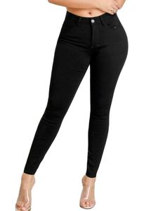 Jeans féminins 2023 automne Nouvelle femmes Black High Waist Skinny Jeans Fashion Stretch Slim Denim Pantal