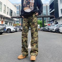 Dames Jeans 2023 Mode Camouflage Baggy Trainingspak Cargo Flare Broek Joggers Dames Joggingbroek Hip Hop Lange Broek Pantalon Homme