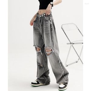 Jeans pour femmes 2023 Mode Harajuku Large Jambe Hip-Hop Lâche Casual Wash Denim Pantalon Baggy High Street Femme Pantalon Long Gothique