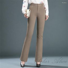 Jeans femme 2023 printemps et automne taille haute Micro-Flare pantalon décontracté mère pantalon amincissant