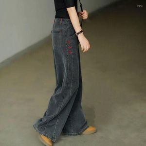 Jeans pour femmes 2023 jambe large femme pantalon taille haute pantalon évasé baggy jean grand vêtements de mode coréenne vêtements denim pantalon