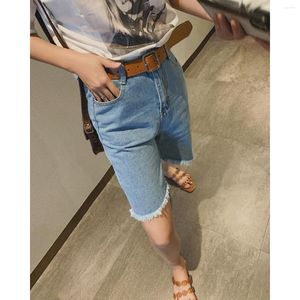 Jeans pour femmes 2023 Femmes Crayon Vintage Hem Denim Shorts Capris Y2K Femme Pantalon Vêtements Streetwear Pantalon Baggy Mom Cargo Harajuku