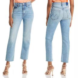 Damesjeans 2023 vrouwen strekken slanke jeans hoge taille casual dame rechte denim broek 230223