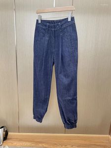 Damesjeans 2024 Hoge taille, ritssluiting aan de achterkant, losse, casual denimbroek