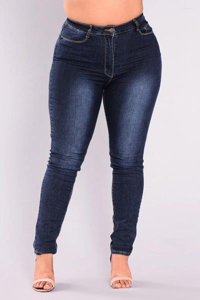 Jeans féminins 2024 haute taille élastique femme mince longue maman maman pantalon denim sexy dames push up crayon