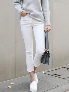 Damesjeans 2024 Solid blanke vrouwen rechte been mode gezellige zachte y2k streetwear vriendje denim broek voor kleding