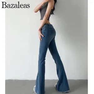 Damesjeans 2024 Spring Autumn Vintage Stretch Denim Pants Streetwear Lange broek Lage taille vrouwen