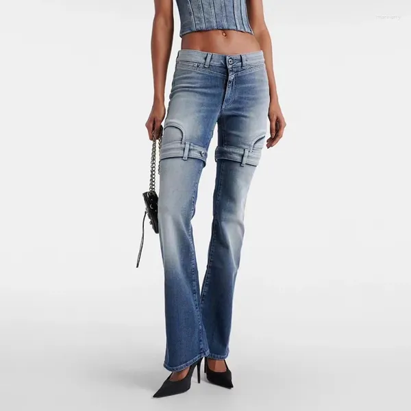 Jeans féminins 2024 Pantalon éclaté de printemps Slim de haute qualité Mme Mme High-Waist Casual European and American Fashion Y2K