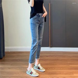 Jeans de mujer 2024 estirado sin ataduras recta