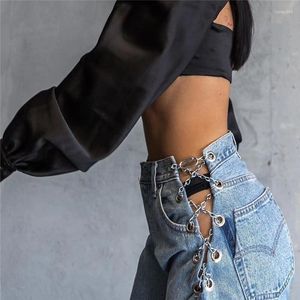 Dames jeans 2024 zomer sexy super keten holle los rechte vrouwen