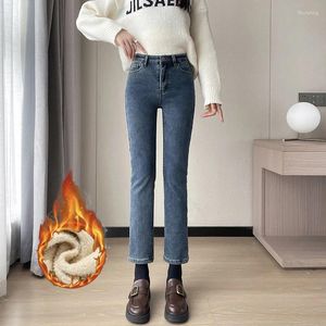 Jeans pour femmes 2024 Pantalon Harem à taille haute hiver