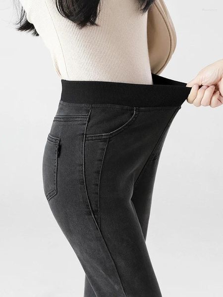Jeans pour femmes 2024 Femmes Élastique Stretch Skinny Lady Slim Fit Classique Crayon Filles Leggings Pantalon Droit Pantalon Taille Haute Pantalon