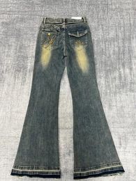 Jeans pour femmes Adagirl High Taille Flare Femmes Y2K Vintage Loose Loïde Boot Ligne Pantalon Denim Pantal