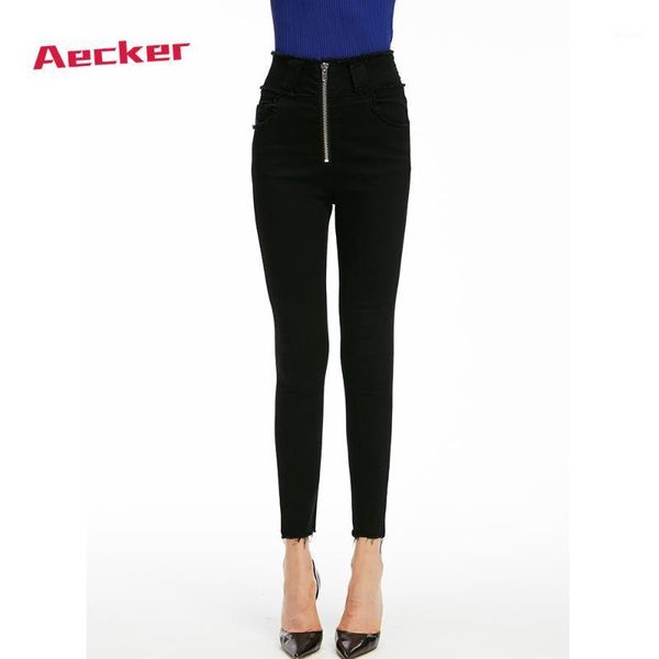 Jeans Femme Aecker Dames Noir Pantalon Haute Attendu Pour Femmes Maigre Sexy Crayon Élastique Mode Pantalon Femme