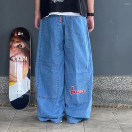 Jean femme américain grande poche taille haute Style Rap jambe Large Y2K Harajuku rue Hip-hop pantalon ample décontracté Goth