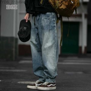 Damesjeans American Retro hoogwaardige denim goederen broek Mens Street kleding losse schaatsen jeans Harajuku Casual Harem Mens Clothing YQ240423