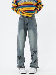 Jeans pour femmes American Retro Pentagonal Boyfriend pour femmes Baggy Denim Pantalon à jambe large Pantalon ample 2023 Chic Y2K