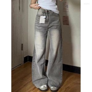 Jeans pour femmes American Retro lavé en détresse pour les femmes Fashion High Street Straight Loose Pantal