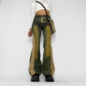 Jeans pour femmes American Streetwear Femmes Dames Wash Distressed Low Rise Slim Casual Cargo Pantalon Denim Pantalon