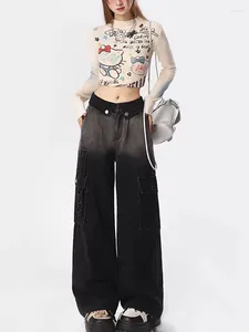 Jeans de femmes American Style High TAILLE LORDE FACE STREE