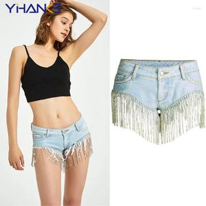 Jeans pour femmes arriva leton micro mini-mini-jean short femme basse taille denim pour femme bleu