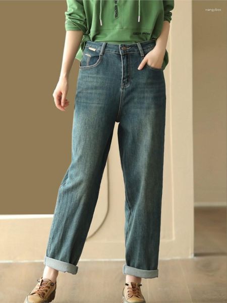 Jeans pour femmes automne femmes pantalons de type rétro de type slim pantalon décontracté 2023 pantalon