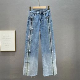 Jeans de mujer Jeans holgados con pedrería Pantalones de gran tamaño Pantalones de mujer Ropa de mujer Ropa de calle japonesa Y2k Ropa de calle Moda coreana 231211