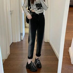 Jean femme pantalon noir pour femme et pantacourt taille haute S tuyau court Emo meilleure vente en gros Z Xxl pantalon en pantalon