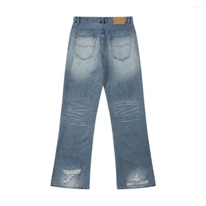 Jeans pour femmes blanchis lavés vintage déchirés avec des trous déchirés pour femmes hommes en détresse printemps hiver coton denim pantalon pantalon 2024