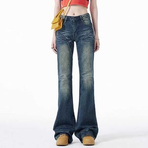 Dames jeans vriendjeans voor vrouwen y2k baggy hoge taille wijd been broek zomer casual vrouwelijke Amerikaanse retro blauwe denim broek strtwear y240422