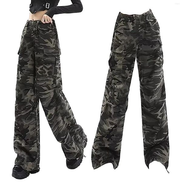 Jeans pour femmes pantalon de robe décontractée pour femmes en lin d'été dames larges jambes baggy cargo denim pantalon lâche pantalon actif