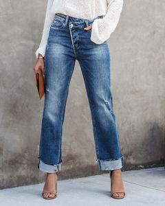 Jeans féminins jeans lâches jeans pour femmes POCHES POCHETS HAUTE TAISE HAUTE DENIM ABRADE ELLEGANT PANTAL 230812